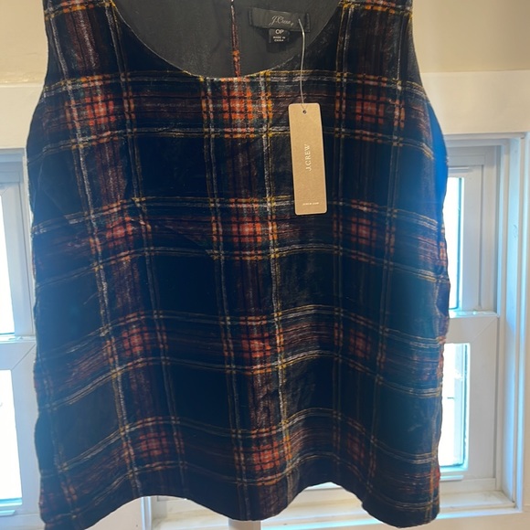 nwt- J Crew Stewart Plaid Velvet Sleeveless Tank Top, OP - Picture 3 of 5